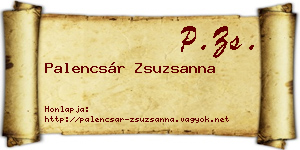 Palencsár Zsuzsanna névjegykártya